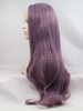 Natural Straight Synthetic Lace Front Wig Light Purple
