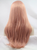 Dark Pink Synthetic Hair Lace Front Wig Natural Straight