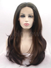 Straight Synthetic Hair Lace Wig Black Brown Ombre