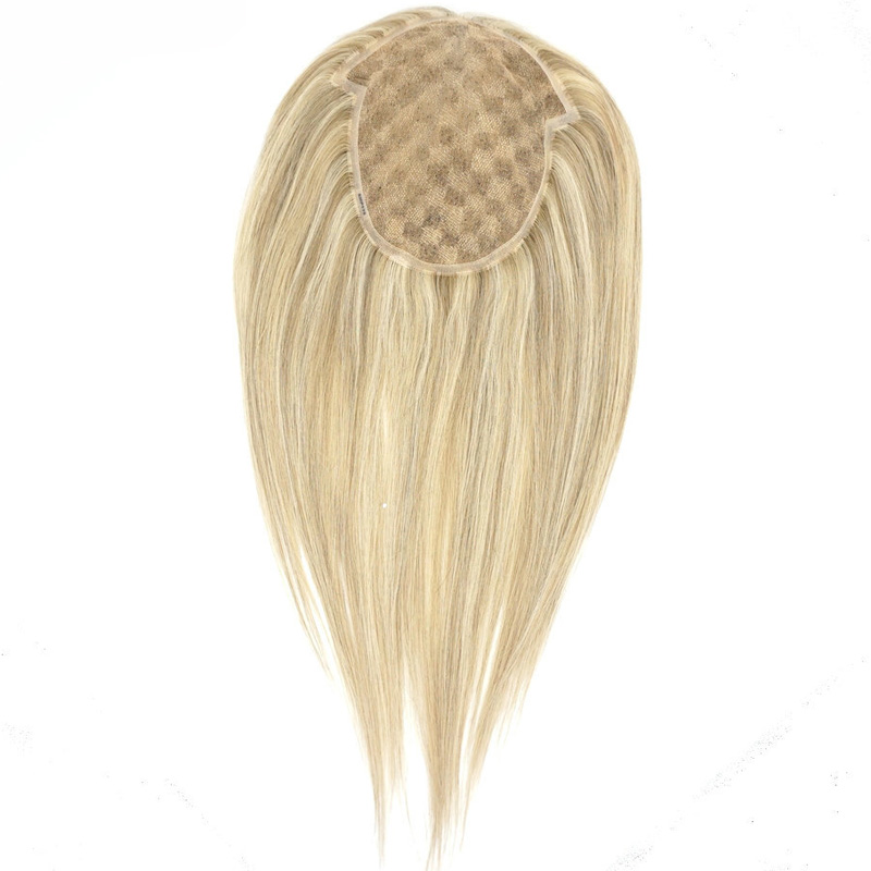 Virgin Human Hair Women Topper Highlight Color Super Fine Swiss Lace Women Hair Topper
