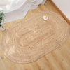 Oval Shape Natural Reed Fabric Crugs 100 Hand Made Rugs Size Can Custom