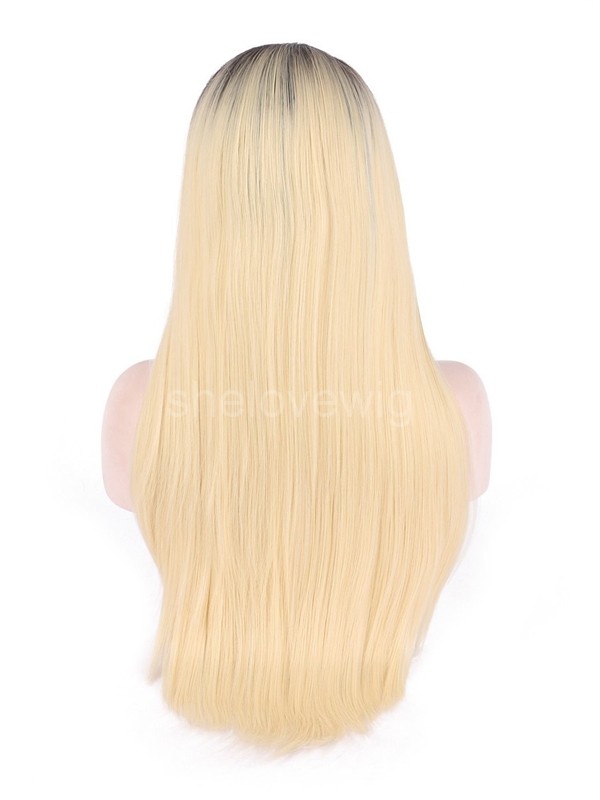 Women's Synthetic Hair Lace Front Wig Black Blonde