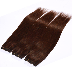 Silk Straight Brown Color Human Hair Bundles for White Women