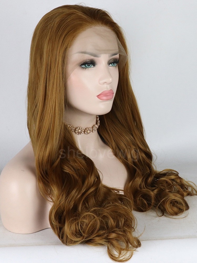Popular Wave Synthetic Lace Front Wig High Temperature Stand