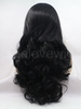 Beauty Wavy Synthetic Lace Front Wig Jet Black