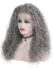 Curl Dark Gray Color Synthetic Lace Front Wig Free Shipping