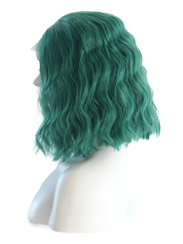 Summer Lace Front Wig Synthetic Hair Green Color