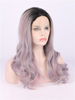Curl Synthetic Hair Lace Front Wig Black Root Ombre Color