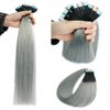 Ombre Grey Color Tape in Extensions Human Hair Remy Skin Weft Natural Hair Extensions Tape in