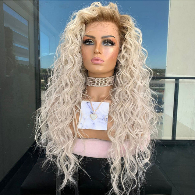 Platinum Blonde Curly Human Hair Wig Supplier Platinum Blonde Curly Human Hair Wig Store