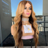 Ombre Brown Root with Honey Blonde Human Hair Lace Wigs Top Quality Full Lace Wigs
