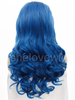 Black Root with Blue Wave Synthetic Lace Front Wigs