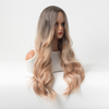 Long Length Ombre Blonde Synthetic Wig Machine Made