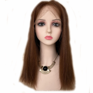 Top Quality Invisble HD Lace Wigs Brown Color Jewish Wigs Straight