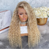 Curl Ombre Blonde Glueless Full Lace Wigs Highlight Color Virgin Human Hair Lace Front Wig