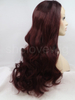 Wavy Synthetic Lace Front Wig for Women Color 99j