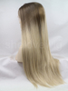 Medium Length Synthetic Hair Lace Front Wig Ombre Straight