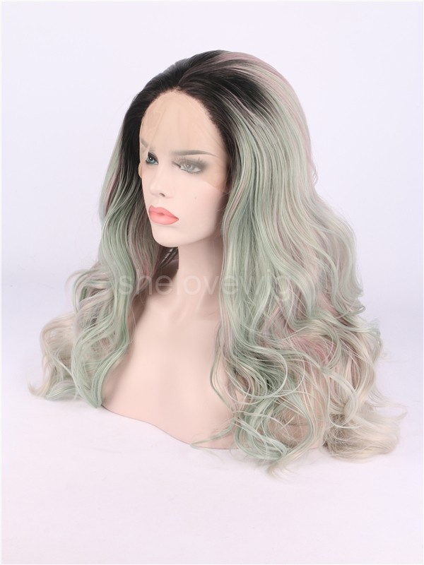 Quality Wave Synthetic Lace Front Wig Highlight Color