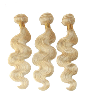 Body Wave Platinum Blonde Human Hair Bundles for White Women