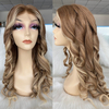 Loose Wave Virgin Human Hair Lace Front Wigs Ash Brown Mixed Blonde Color Full Lace Wigs