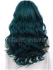 Green Black Ombre Synthetic Lace Front Wigs Wave