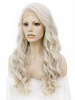 Ash Blonde Synthetic Hair Lace Front Wigs Wave